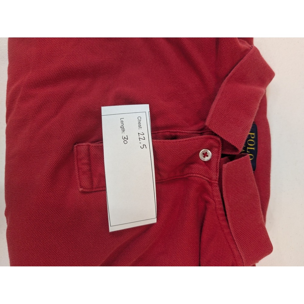 Polo Ralph Lauren Mens XL Custom Fit Short Sleeve Polo Shirt Red - Picture 4 of 4